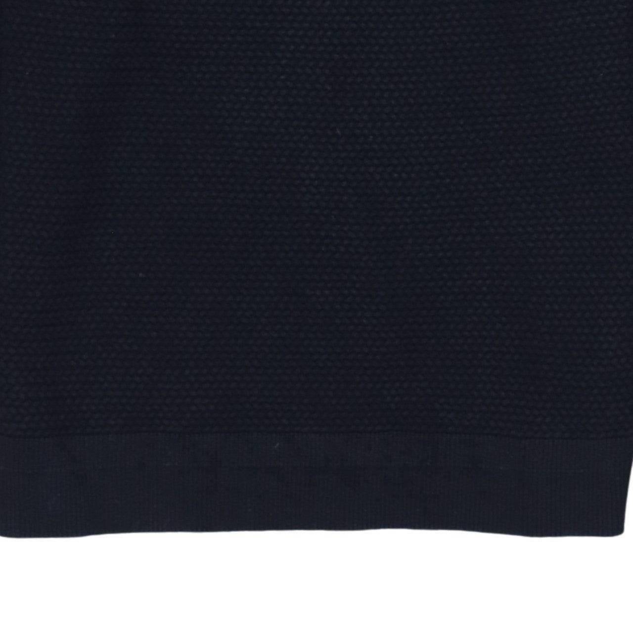 Tommy Hilfiger Men's Blue Cotton Crew Neck Waffle Knit Jumper L