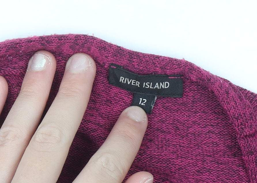 River Island Women’s Purple Crew Neck Knit Jumper Size 12