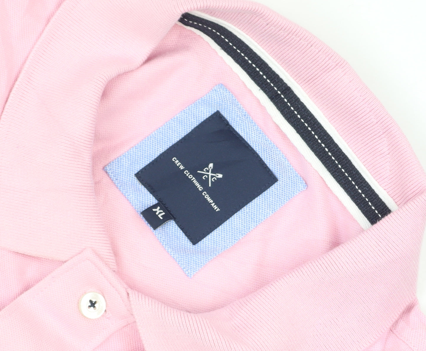 Crew Clothing Men's Pink XL Polo Shirt Ilkley Trophy Logo Cotton