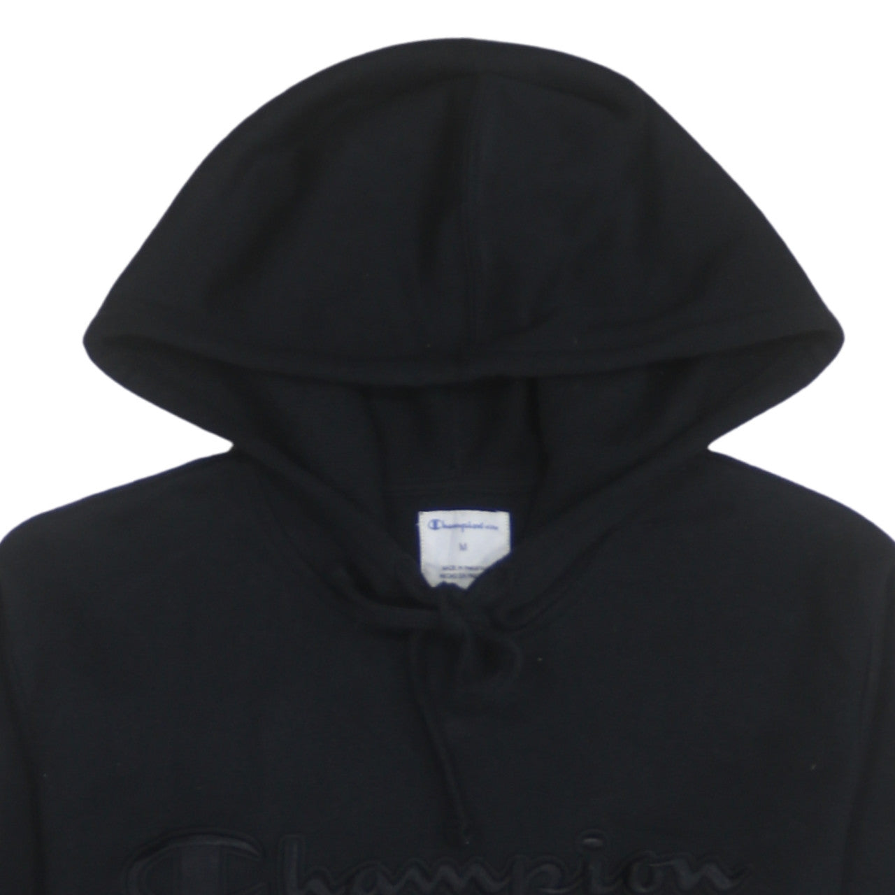 Champion Men’s Black Pullover Hoodie Medium Embroidered Logo