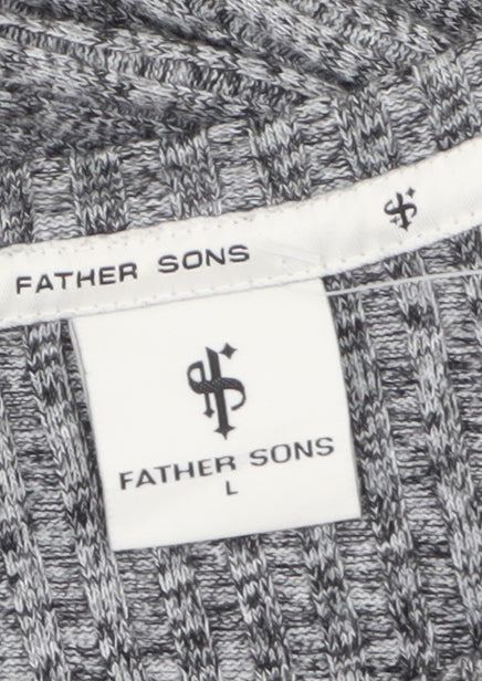 Father Sons Men’s Grey Slim Fit Long Sleeve Knit Top L