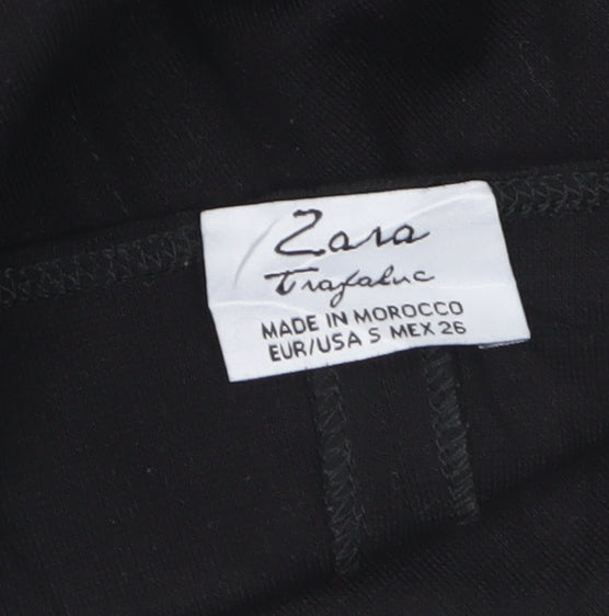 Zara Women Black Size 8 Bodycon Knee Length Sleeveless Dress