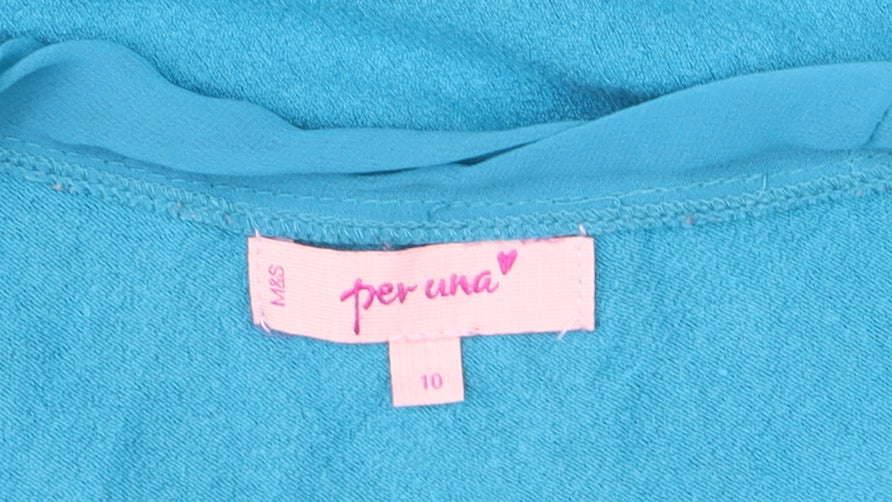 Marks and Spencer Per Una Blue Long Sleeve Scoop Neck Jumper Women’s Size 10