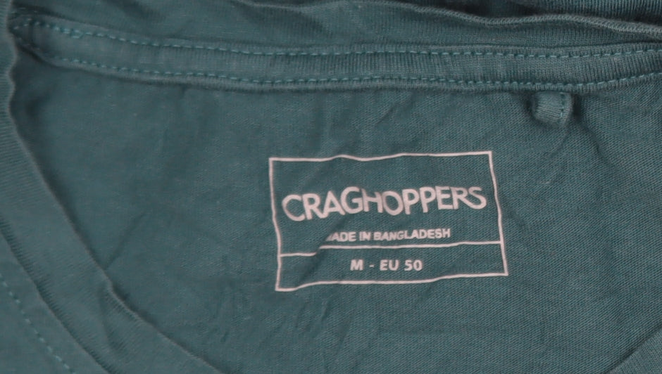 Craghoppers Men's Green Graphic Print Cotton T-Shirt Size M