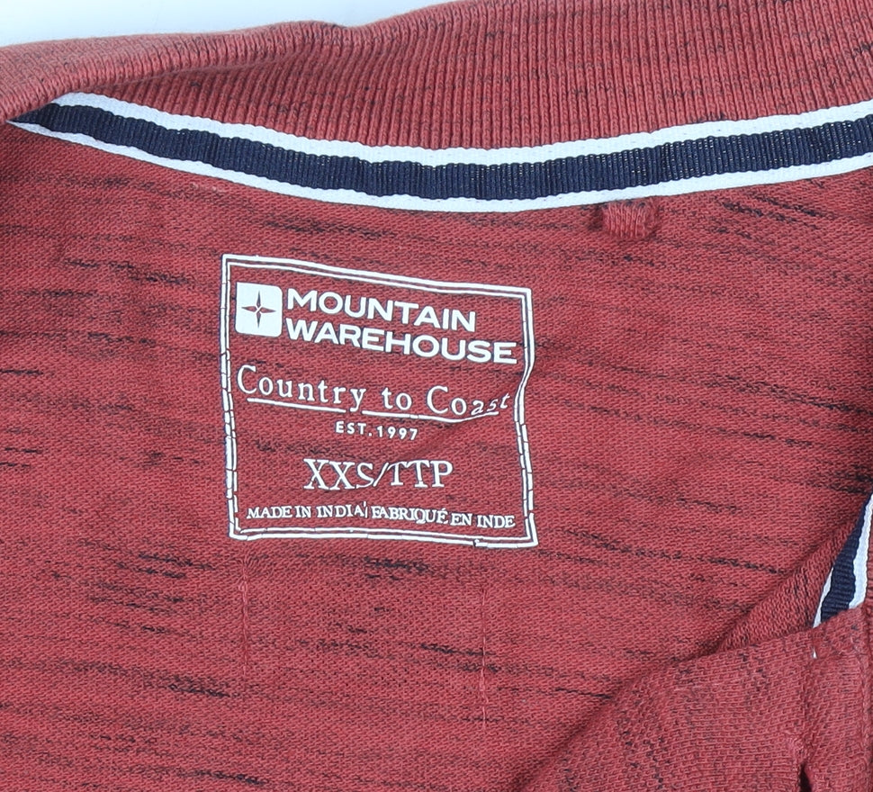 Mountain Warehouse Men's Red Cotton Blend Polo Shirt XS