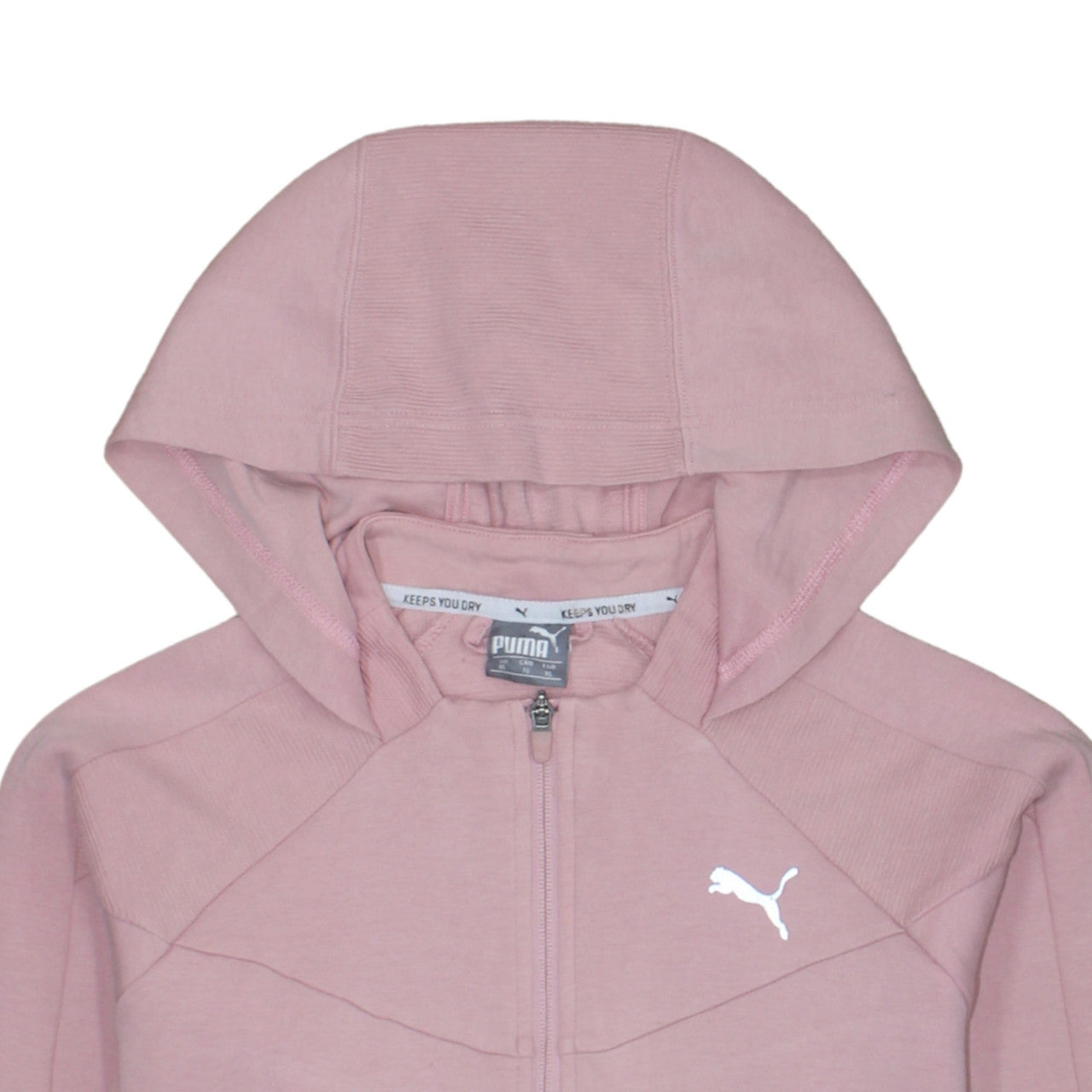 Puma Womens Pink Full Zip Hoodie Sweatshirt XL Lightweight Hooded