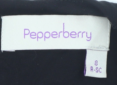 Pepperberry Womens Black Size 8 Sleeveless Jumpsuit Wide-Leg Style