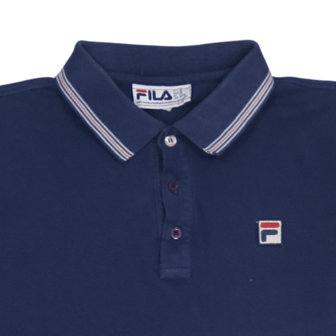 FILA Men's Blue Short Sleeve Cotton Polo Shirt XS