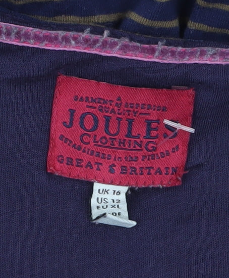 Joules Women’s Navy Stripe Long Sleeve Skater Dress Size 16