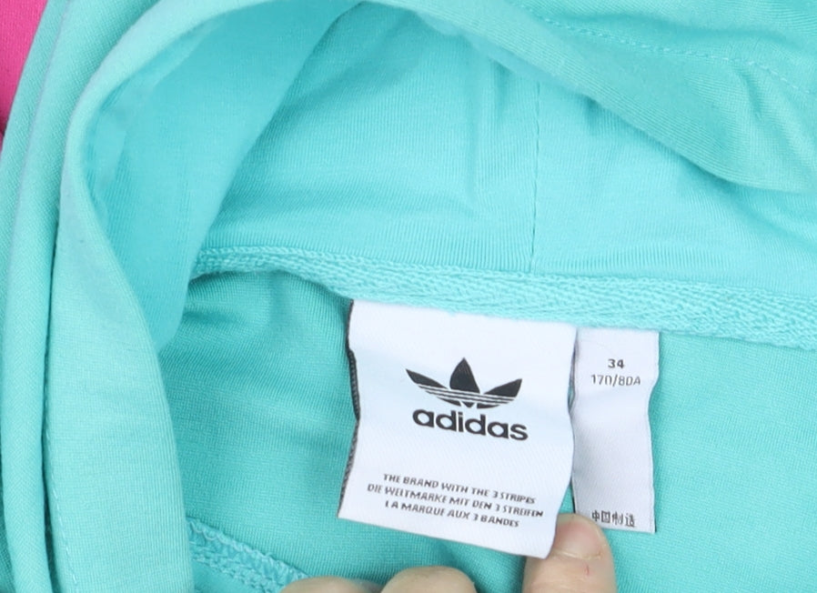 Adidas Women’s Multicoloured 100% Cotton Pullover Hoodie Size 8