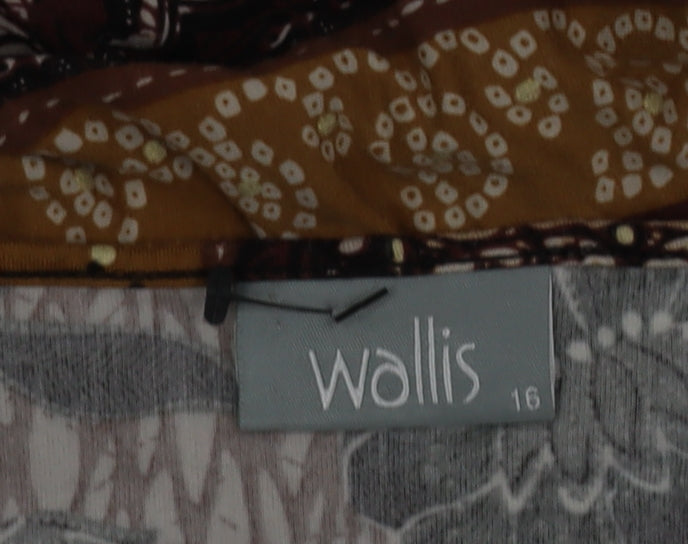 Wallis Womens Multicoloured Viscose Tunic Top Size 16