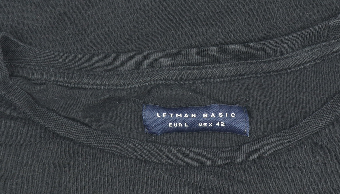 LFTMAN BASIC Men's Black Brooklyn Graphic Cotton T-Shirt Size L