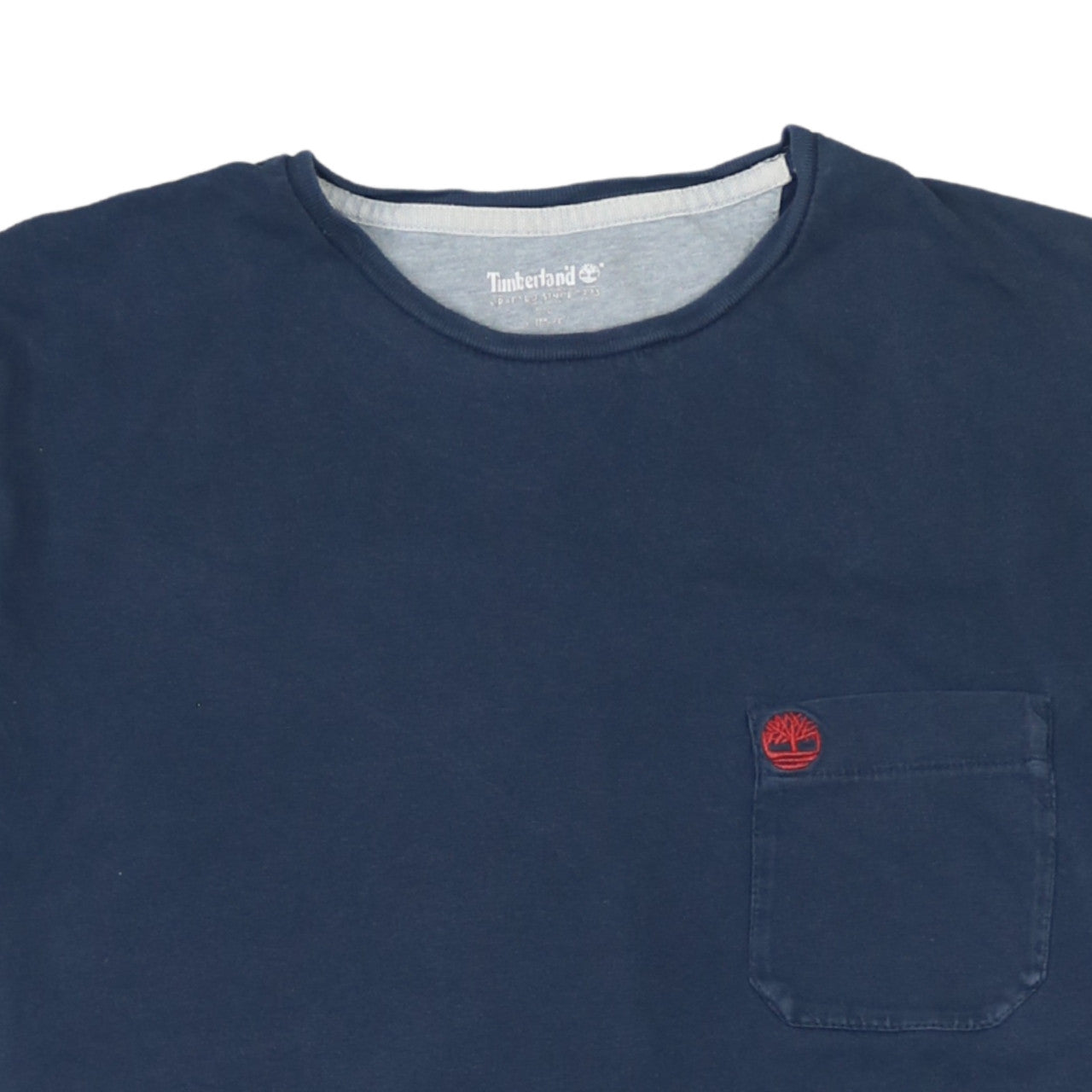 Timberland Men's Navy Blue Cotton Crew Neck Slim Fit T-Shirt L