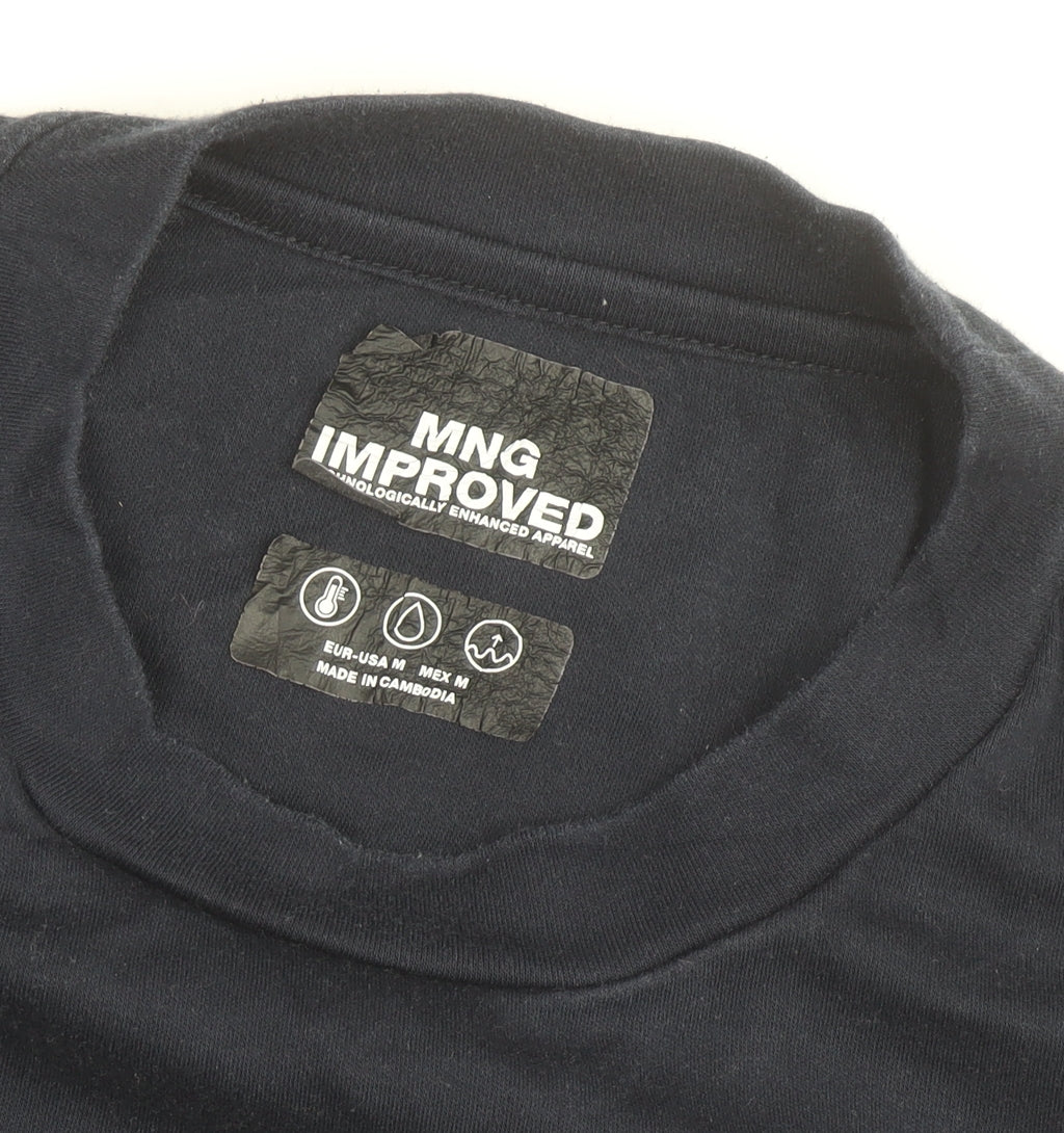 MNG Improved Men's Blue Cotton Crew Neck Short Sleeve T-Shirt Size M