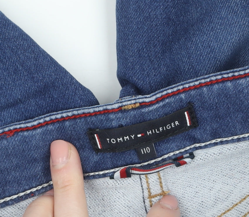Tommy Hilfiger Boys Blue Skinny Denim Jeans 4-5 Years Adjustable Waist