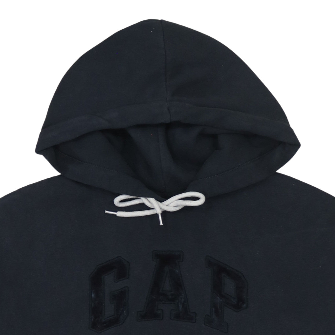GAP Women Black Small Pullover Hoodie with Logo Detail
