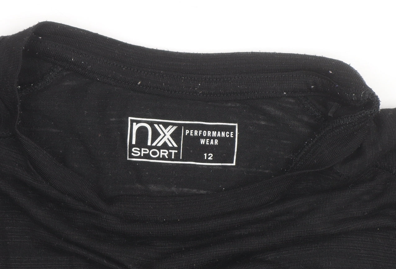 Next Women’s Black Short Sleeve Sports T-Shirt Size 12