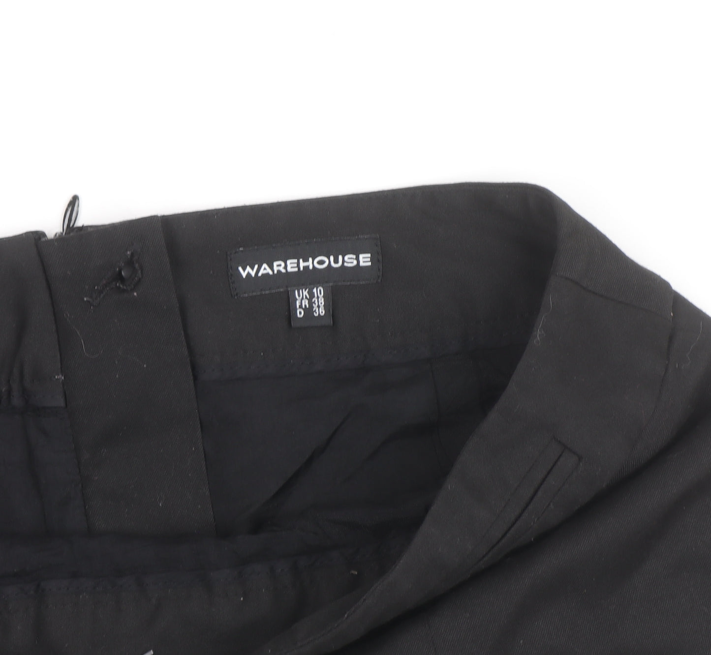 Warehouse Women’s Black Size 10 Knee Length Pencil Skirt
