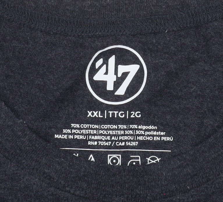 47 Brand Men's Navy Blue 2XL Patriotic Graphic Crew Neck T-Shirt