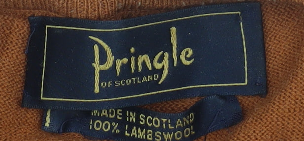 Pringle of Scotland Men's Brown Lambswool Crew Neck Jumper XL
