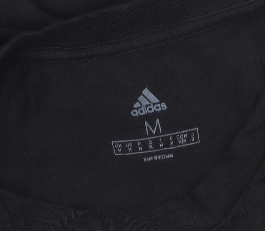 Adidas Men’s Black Cotton Short Sleeve Crew Neck T-Shirt M