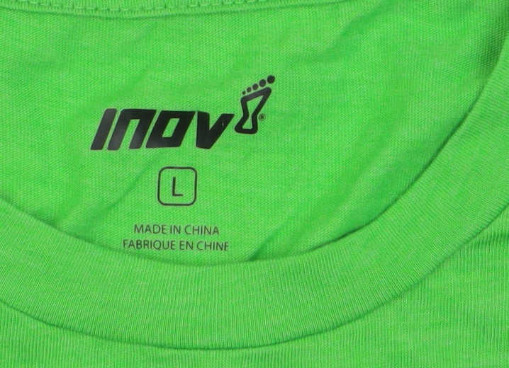 INOV-8 Men's Green Graphic Sports T-Shirt Size L Lightweight Gym Top