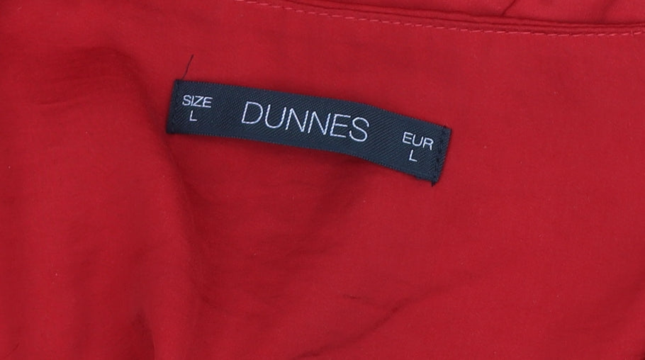 Dunnes Stores Women's Red Sleeveless Ruffle Blouse Size L