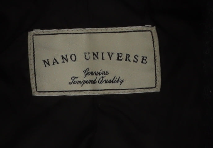 Nano Universe Men's Black Wool Blend Pea Coat Size S