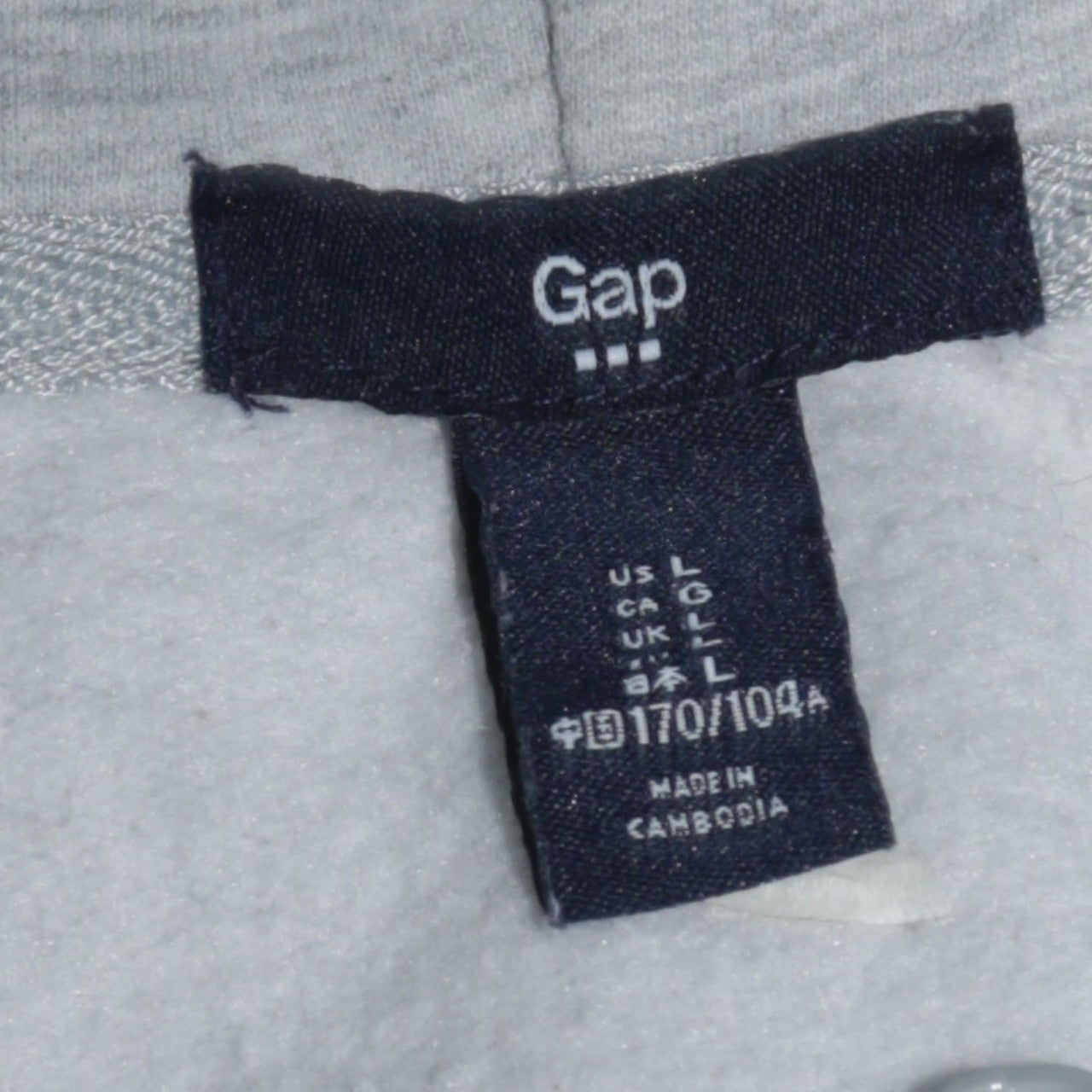 GAP Women’s Grey Full Zip Hoodie L Cotton Blend Logo Casual