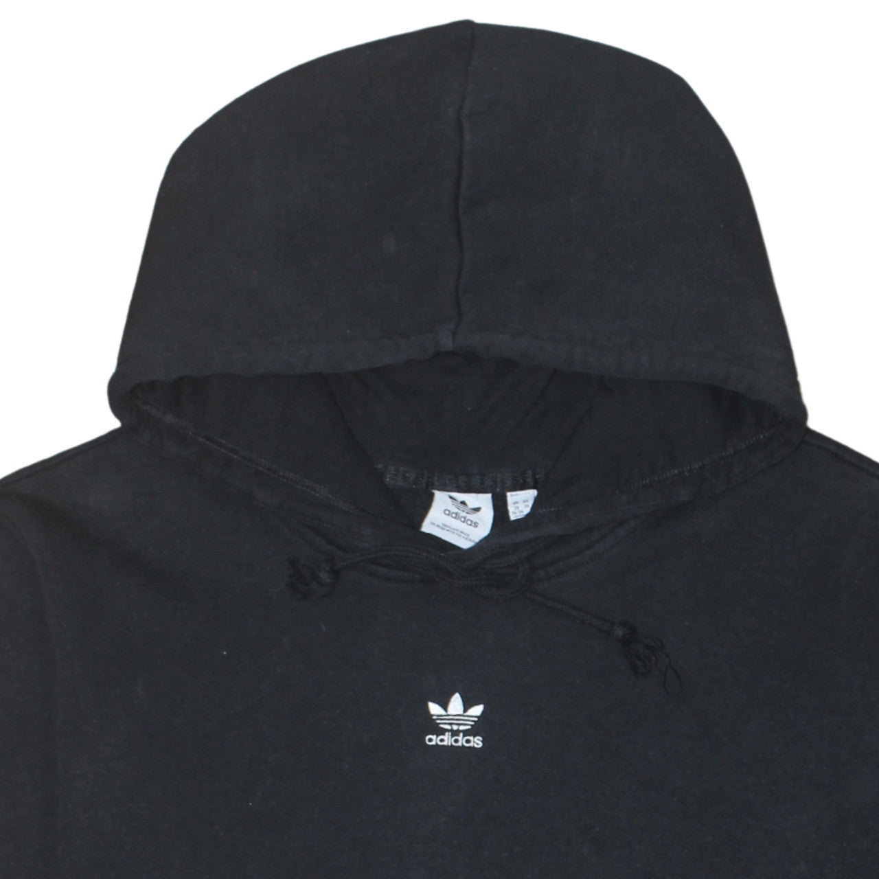 Adidas Women Black 2XL Pullover Hoodie Sweatshirt Cotton Blend