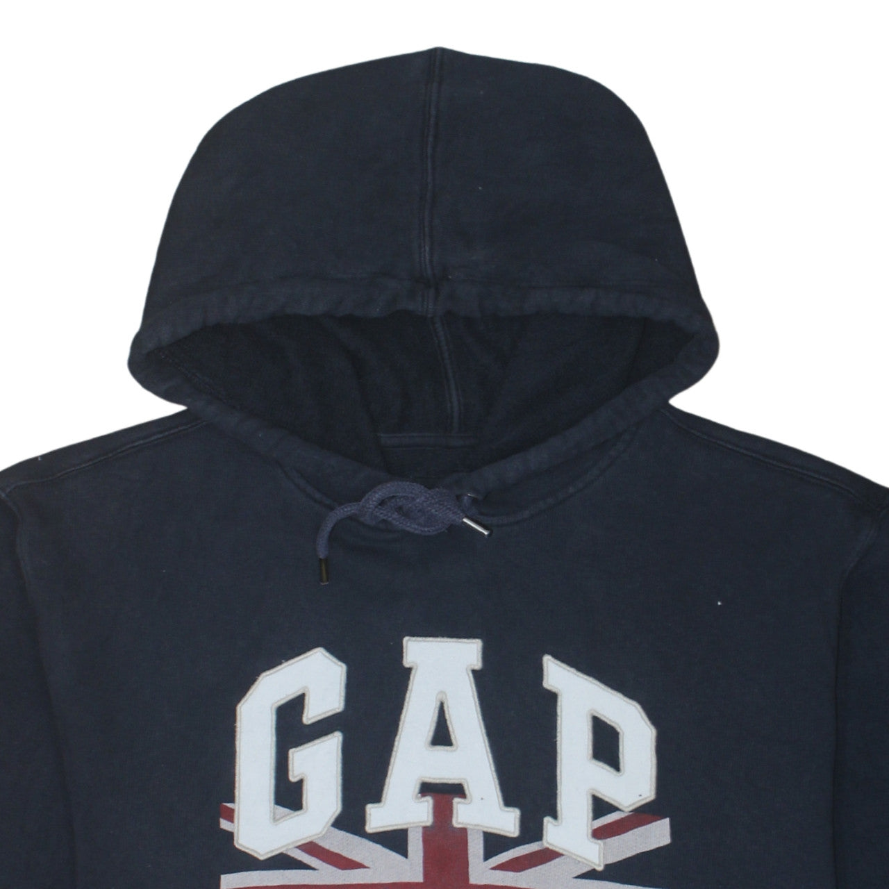 GAP Women Navy Blue XL Pullover Hoodie London Logo Union Jack Cotton
