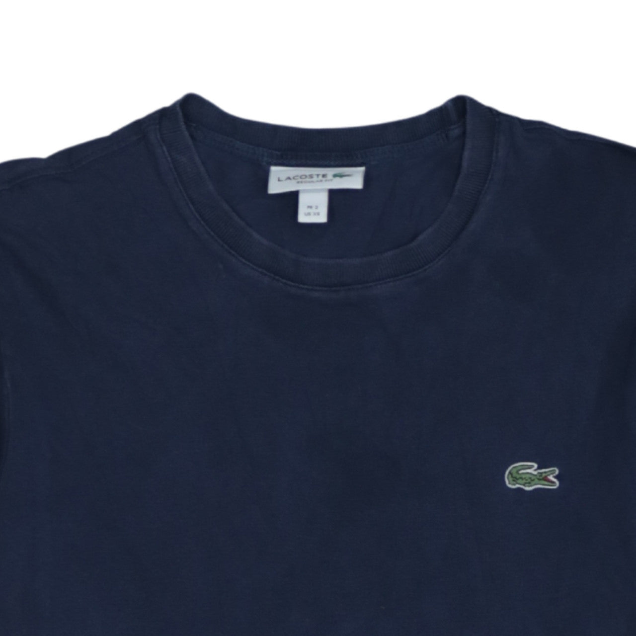 Lacoste Men's Navy Blue Regular Fit Cotton Crew Neck T-Shirt XS
