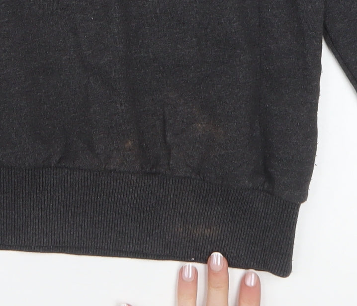 Puma Womens Black Size 12 Crew Neck Pullover Sweatshirt