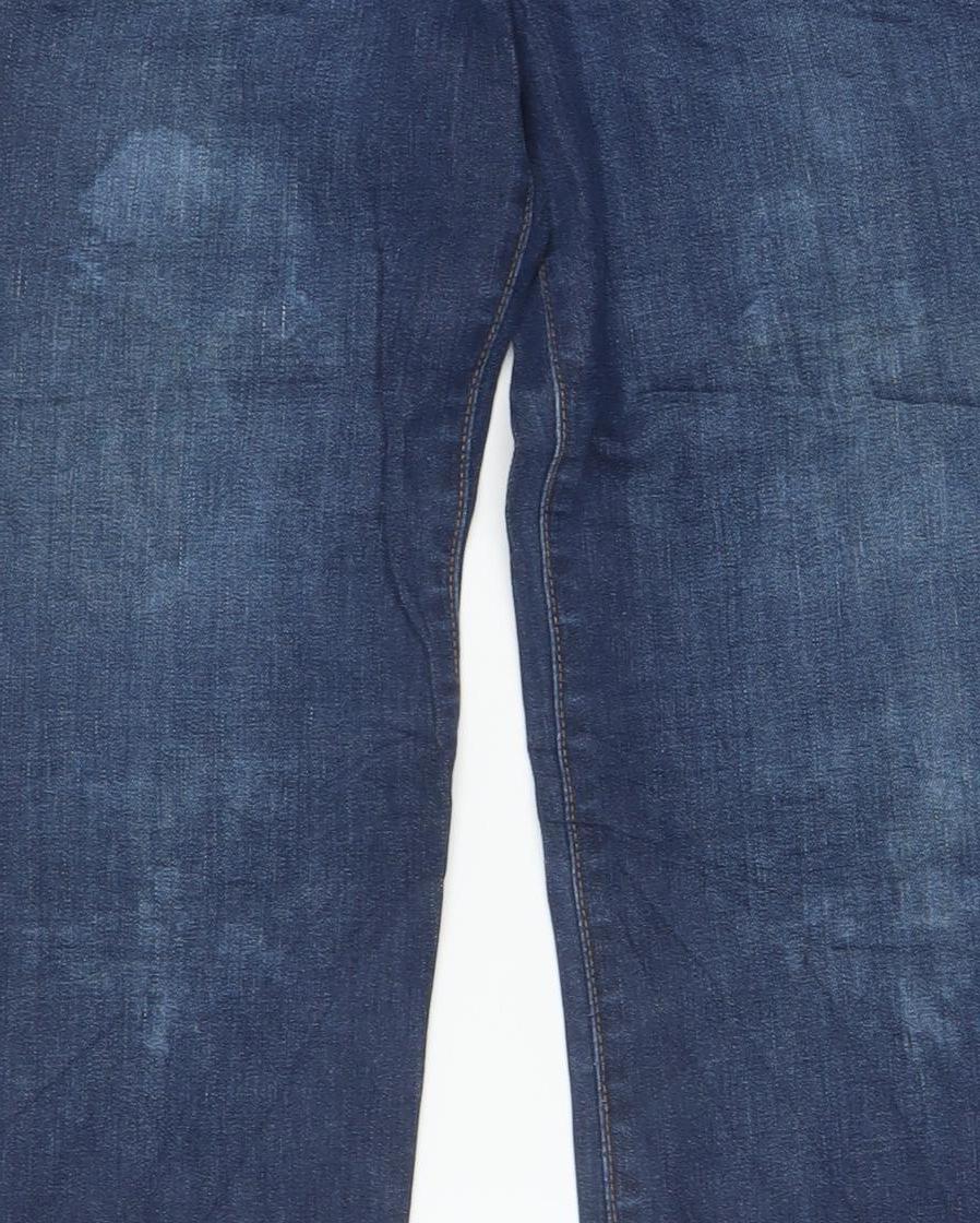 Lee Men's Blue Straight Fit Stretch Denim Jeans 34x30
