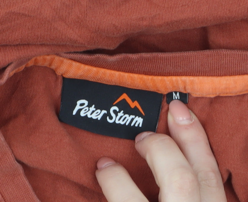 Peter Storm Men's Brown Funny Cycling Graphic Cotton T-Shirt M