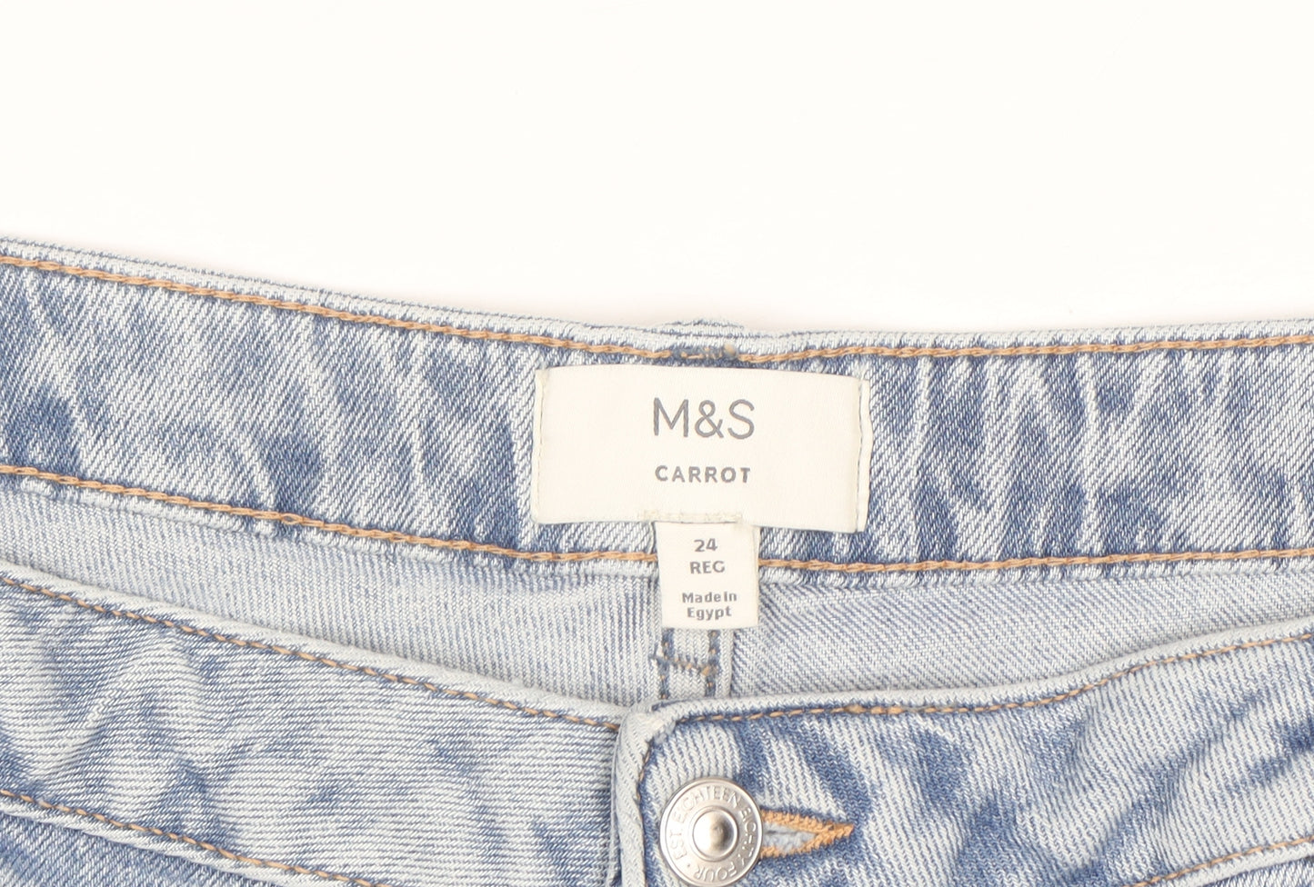 Marks and Spencer Men’s Blue Carrot Fit Ankle Jeans Size 24 Regular
