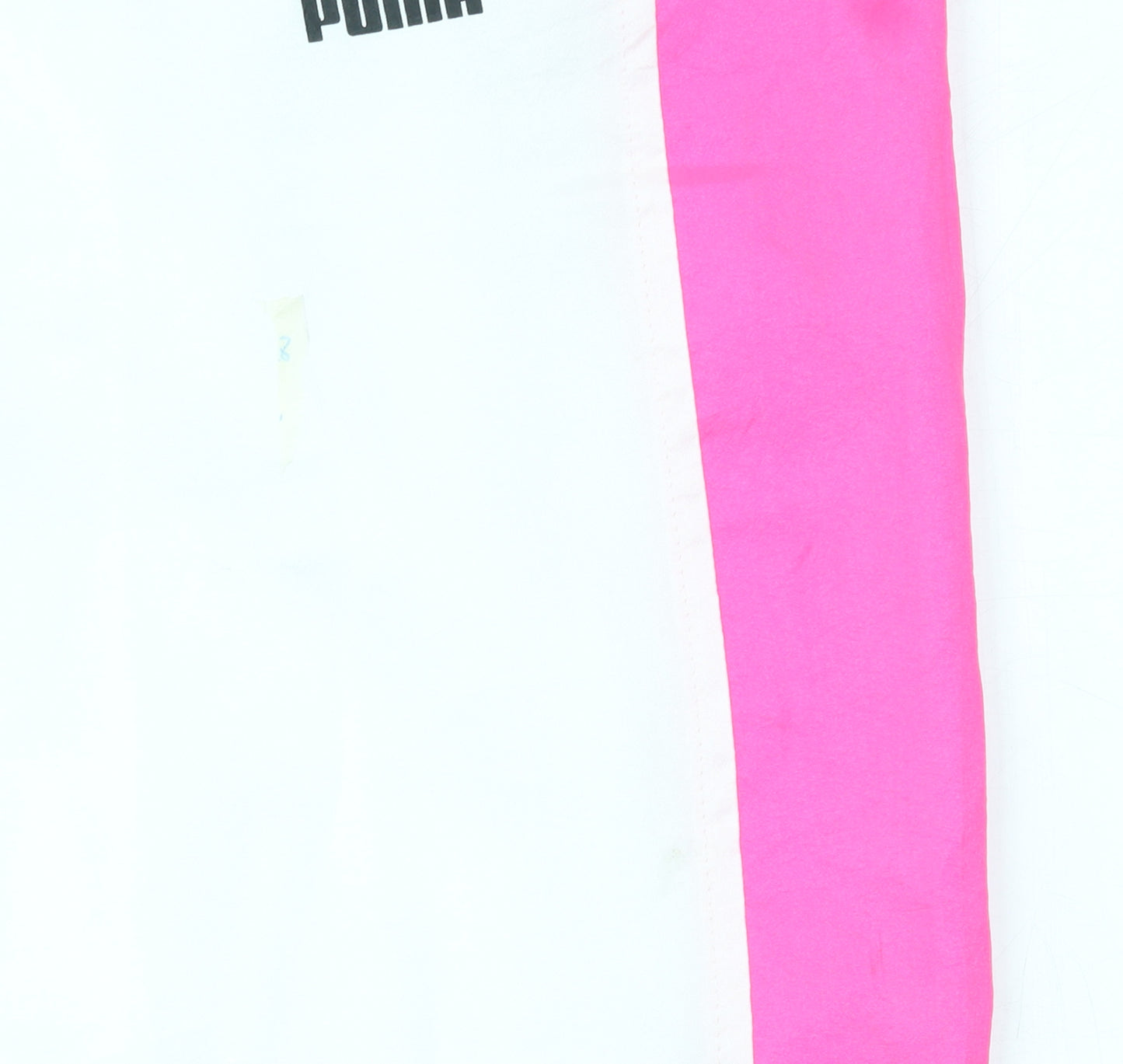 Puma Womens White Pink Colourblock Jogger Trousers Size S