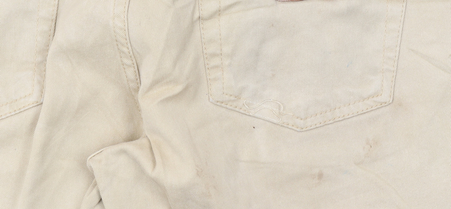 Carhartt Men's Beige Rebel Slim Fit Straight Jeans 33x32