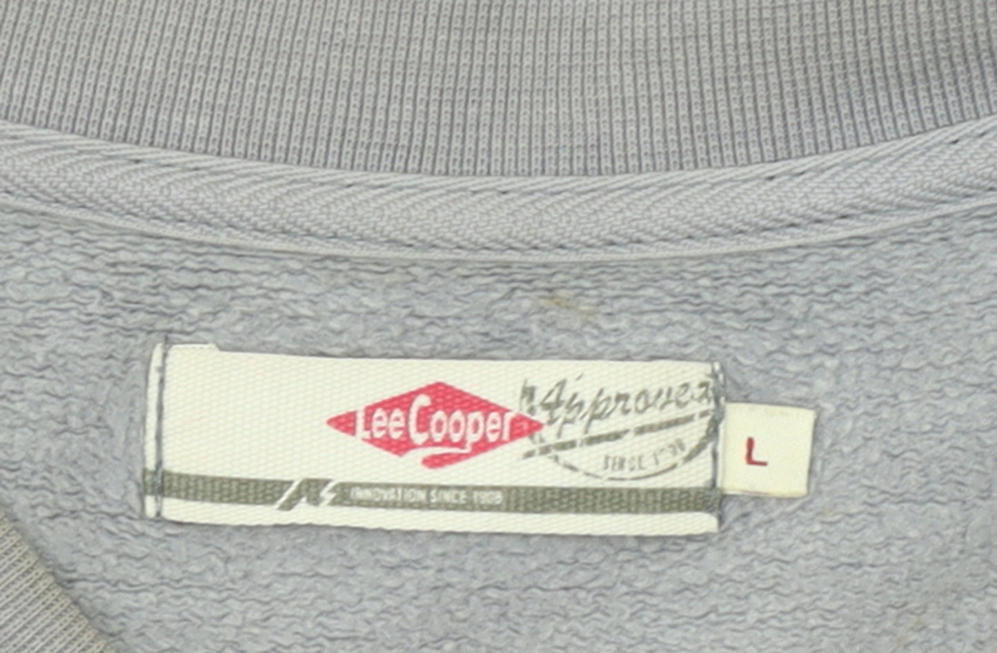 Lee Cooper Men's Grey Crew Neck Pullover Sweatshirt Size L