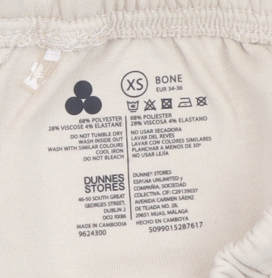 Dunnes Stores Women’s Beige XS Elastic Waist Fleece Sweatpants