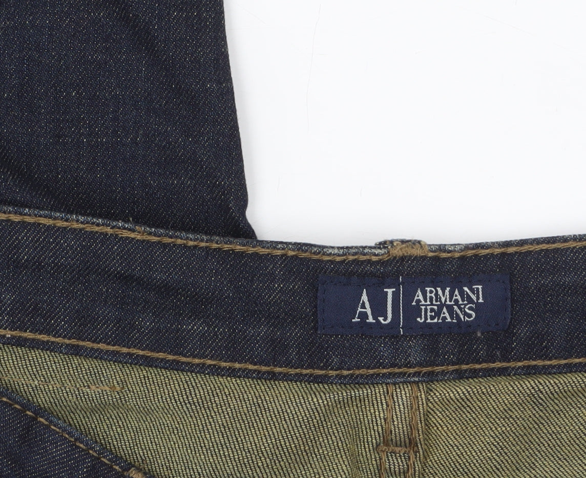 Armani Jeans Men's Blue Straight Denim Jeans Size 26 Regular Fit