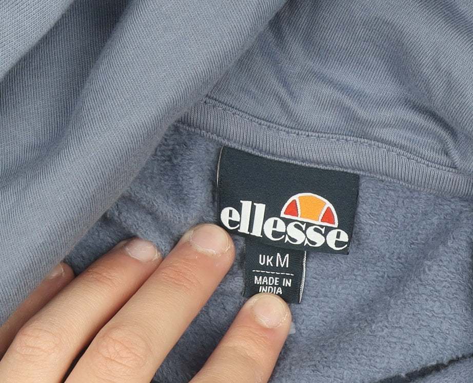 Ellesse Men's Blue Pullover Hoodie Size M Cotton Logo Sportswear