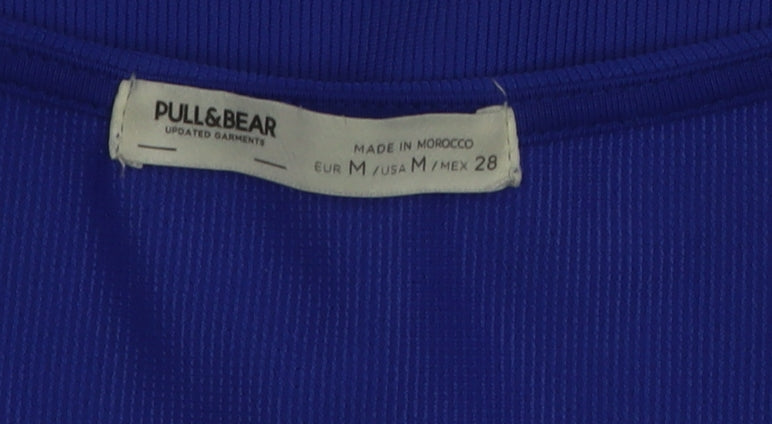 Pull & Bear Women Blue Bodycon Cut Out Sleeveless Dress Size 12