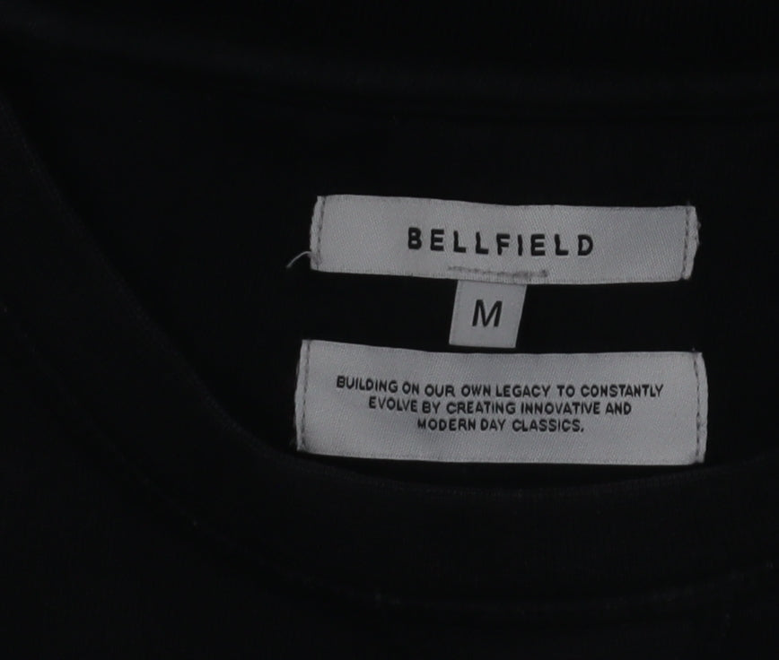 Bellfield Men's Black Medium Pullover Sweatshirt Regular Fit