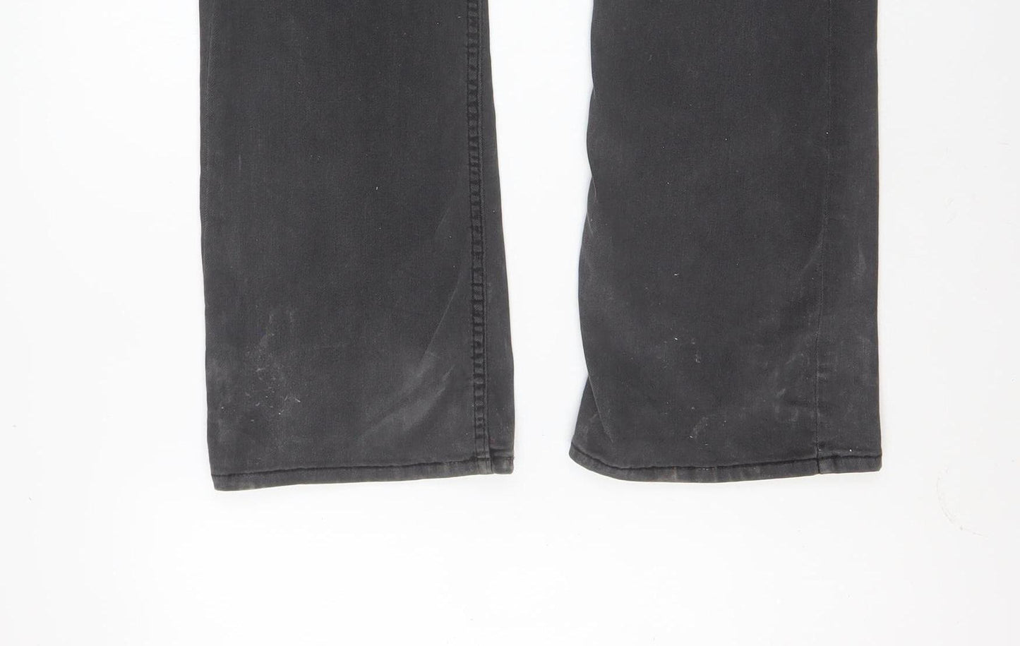 Lee Womens Black Straight Leg Jeans Size 14L Stretch Denim