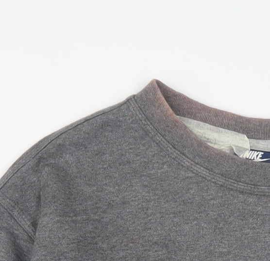 Nike Men's Grey Crew Neck Pullover Sweatshirt Size M