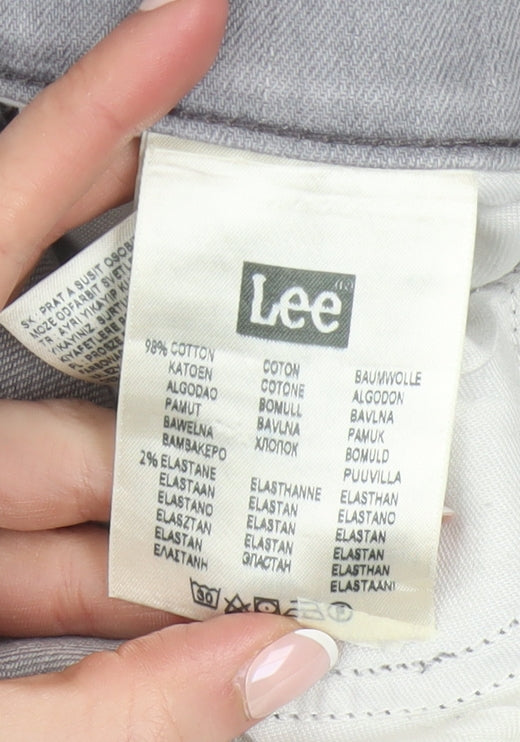 Lee Men Grey Daren Regular Fit Straight Denim Jeans W36 L32