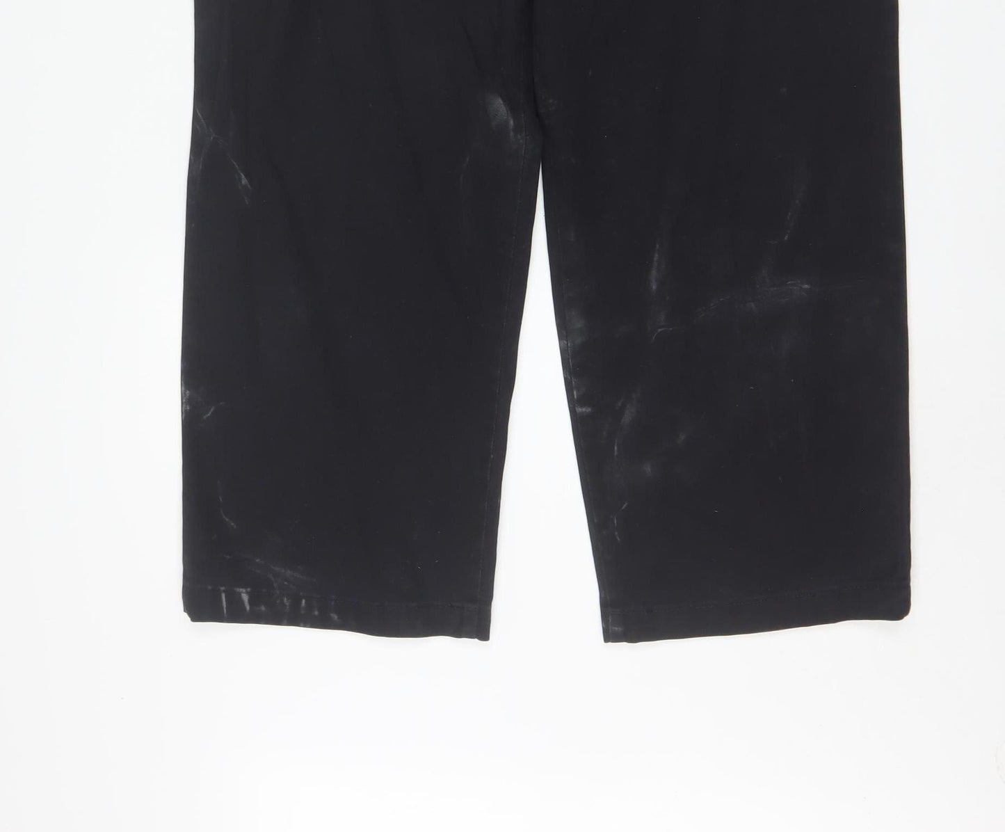 Lee Men's Black Straight Fit Chino Trousers 38x29 Cotton Blend