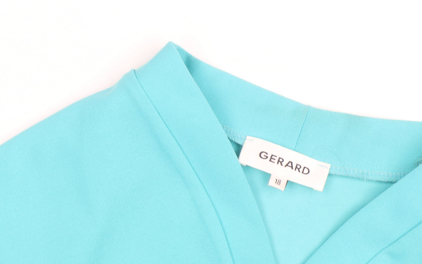 Gerard Women Blue Wrap Jersey Blouse Size 18 3/4 Sleeve