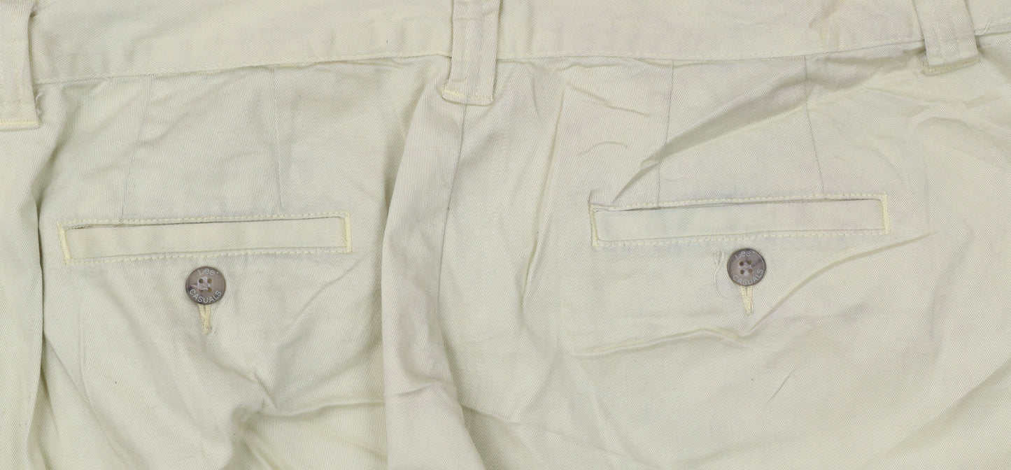 Lee Women's Beige Twill Stretch Capri Trousers Size 16
